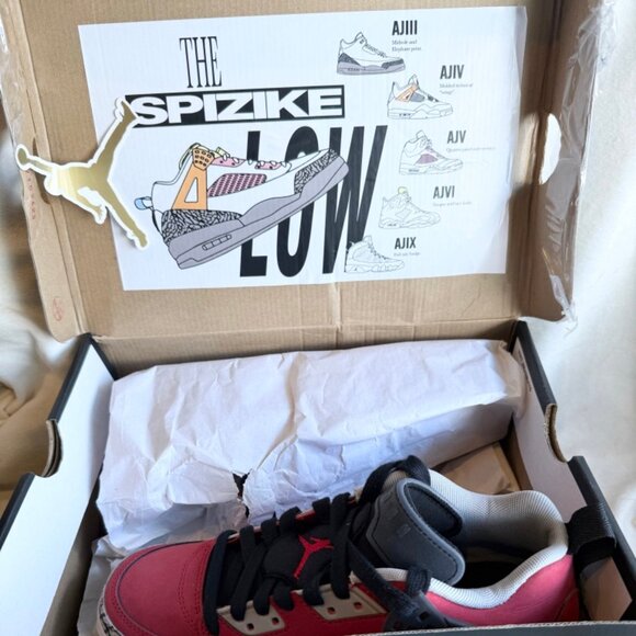 New! Nike Jordan Spizike Low Red/Black/Wolf Grey Women's Sz 8 - Picture 8 of 11